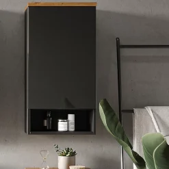 Armoire De Salle De Bains|Vicco Armoire murale de salle de bain Anthracite 40x77.5cm
