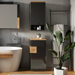 Armoire De Salle De Bains|Vicco Armoire murale de salle de bain Anthracite 40x77.5cm