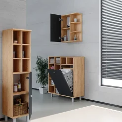 Vicco Armoire murale de salle de bain Anthracite 47.2x59.2cm