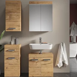 Armoire De Salle De Bains|Vicco Armoire murale de salle de bain Chêne Wotan 37x77cm