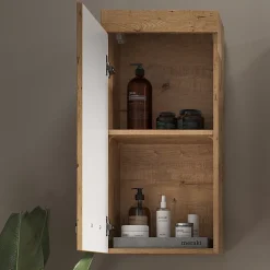 Armoire De Salle De Bains|Vicco Armoire murale de salle de bain Chêne Wotan 37x77cm
