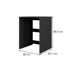 Meuble Wc|Vicco Armoire pour machine à laver Anthracite 68x88.5cm