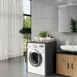 Meuble Wc|Vicco Armoire pour machine à laver Anthracite 68x88.5cm