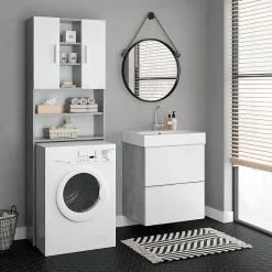 Vicco Armoire pour machine à laver Béton 64x190cm