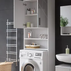 Vicco Armoire pour machine à laver Blanc Haute brillance 64x190.5cm