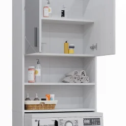 Vicco Armoire pour machine à laver Blanc Haute brillance 64x190.5cm