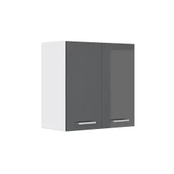 Vicco Armoire suspendue universelle Anthracite Haute brillance 60x60cm avec portes