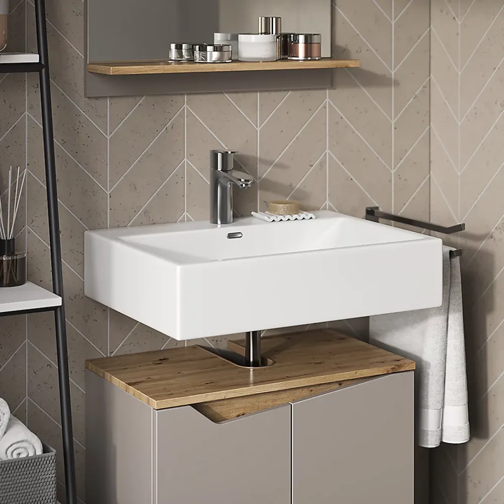 Vicco Combinaison de meubles de salle de bain Grège 2 pièces