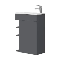 Lave-Mains|Vicco Ensemble de meubles de salle de bain Anthracite 2 parties, avec lavabo