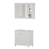 Vicco Ensemble de meubles de salle de bain Blanc 2 parties