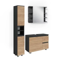 Ensemble Meuble De Salle De Bains|Vicco Ensemble de meubles de salle de bain Gris 3 parties