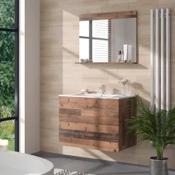 Lave-Mains|Vicco Ensemble de meubles de salle de bains Oldstyle 2 pièces