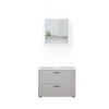 Vicco Ensemble de meubles de salle de bain Blanc Haute brillance 2 parties