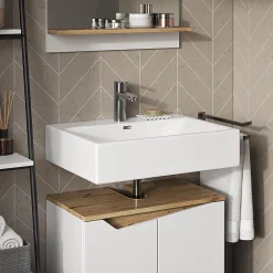 Vicco Ensemble de meubles de salle de bain Blanc 2 parties