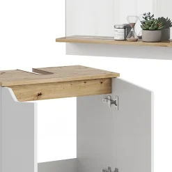 Vicco Ensemble de meubles de salle de bain Blanc 2 parties