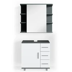 Vicco Ensemble de meubles de salle de bain Anthracite 2 parties
