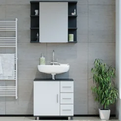 Vicco Ensemble de meubles de salle de bain Anthracite 2 parties