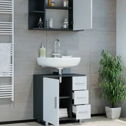 Vicco Ensemble de meubles de salle de bain Anthracite 2 parties