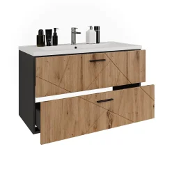 Lave-Mains|Vicco Ensemble de meubles de salle de bains Anthracite/Artisan 2 pièces