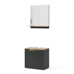 Vicco Ensemble de meubles de salle de bain Anthracite 2 pièces