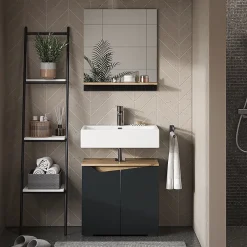 Vicco Ensemble de meubles de salle de bain Anthracite 2 pièces