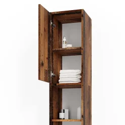 Vicco Ensemble de meubles de salle de bain Chêne rustique 3 pièces, avec armoire haute