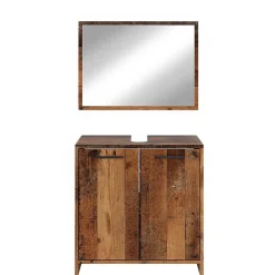 Vicco Ensemble de meubles de salle de bain Chêne rustique 2 pièces