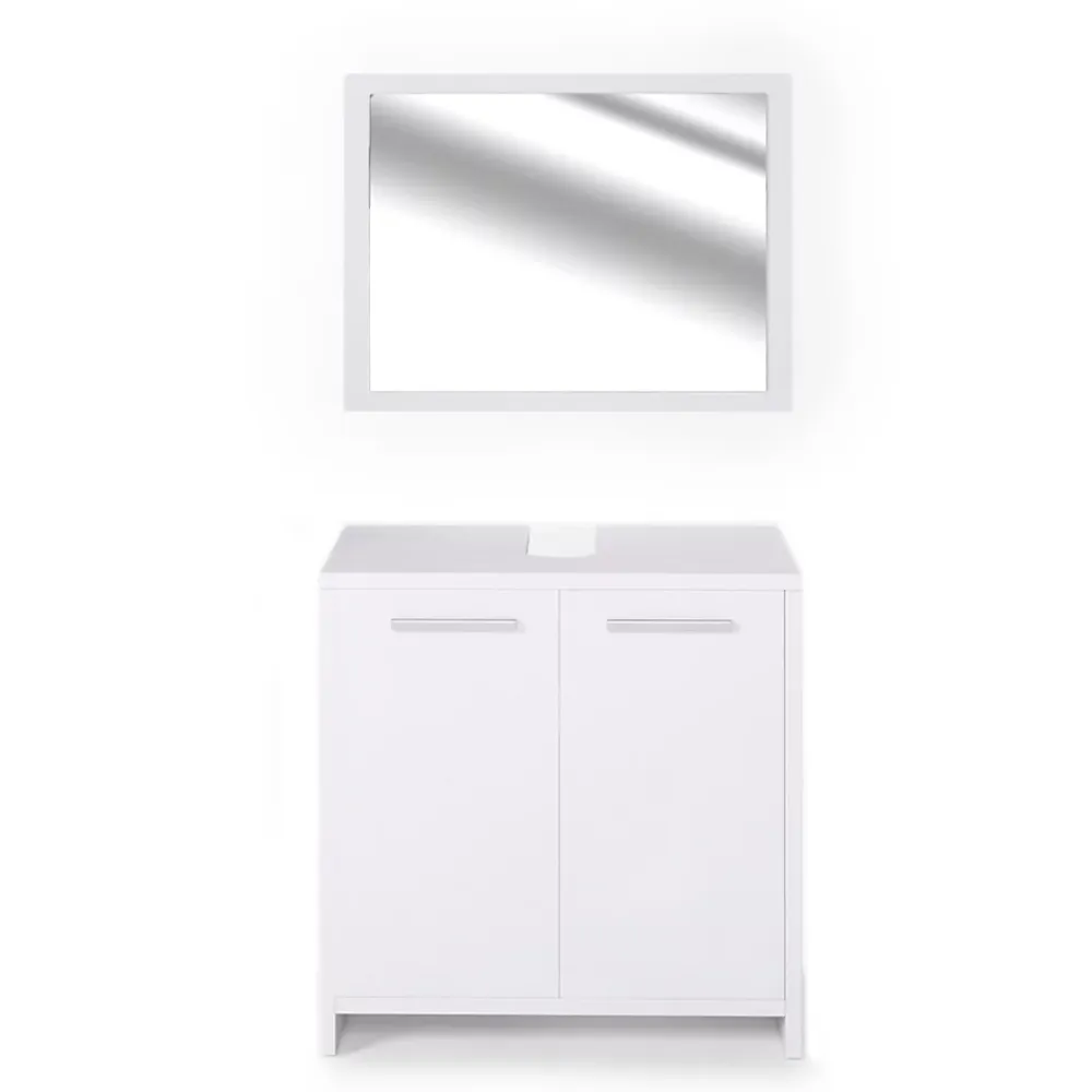 Vicco Ensemble de meubles de salle de bain Blanc 2 parties