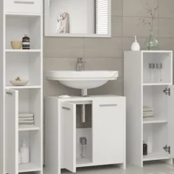 Vicco Ensemble de meubles de salle de bain Blanc 2 parties