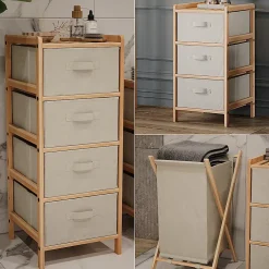Vicco Ensemble de meubles de salle de bains Beige 3 pièces