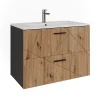 Lave-Mains|Vicco Ensemble de meubles de salle de bains Anthracite/Artisan 2 pièces
