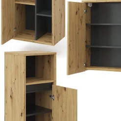 Vicco Ensemble de meubles de salle de bain Marron 4 parties