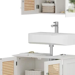 Vicco Ensemble de meubles de salle de bain Blanc 2 pièces