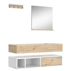 Ensemble Meuble De Salle De Bains|Vicco Ensemble de meubles de salle de bain Blanc 4 parties