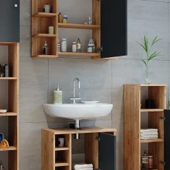 Vicco Ensemble de meubles de salle de bain Chêne 2 parties