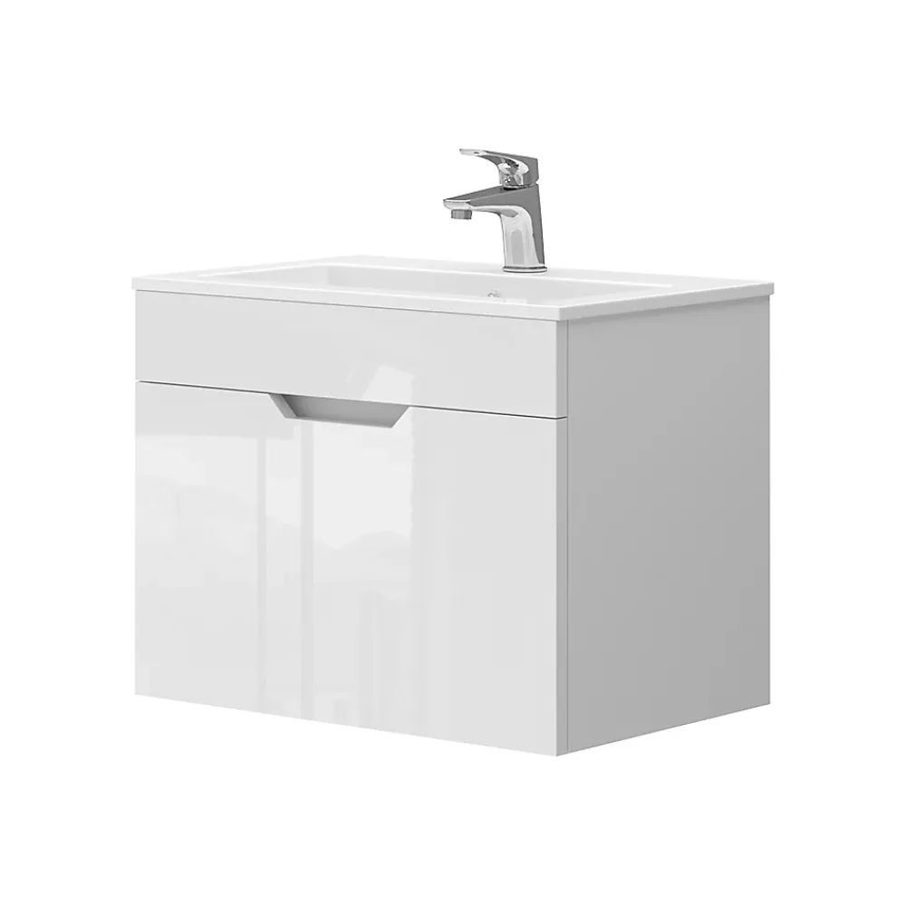 Lave-Mains|Vicco Ensemble meubles bain Blanc 2 pièces, armoire basse 60 cm