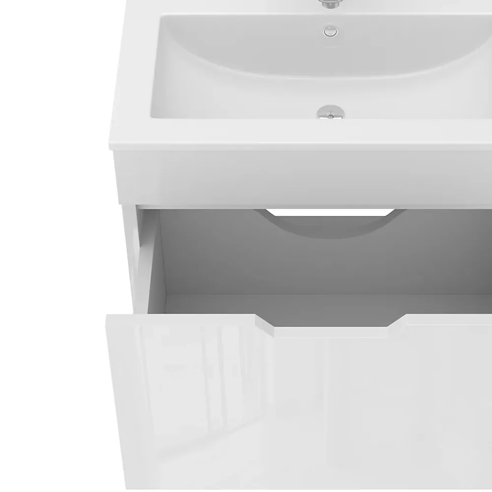 Lave-Mains|Vicco Ensemble meubles bain Blanc 2 pièces, armoire basse 60 cm