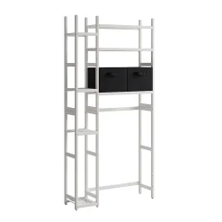 Vicco Etagère de toilettes Blanc 78.5x163cm avec 2 tiroirs en non-tissé