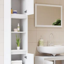 Colonne De Salle De Bains|Vicco Meuble de rangement de salle de bain Blanc 30x190cm