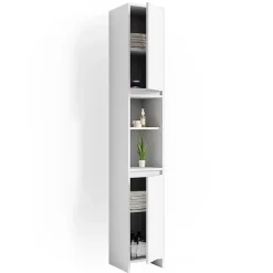 Colonne De Salle De Bains|Vicco Meuble de rangement de salle de bain Blanc 30x190cm