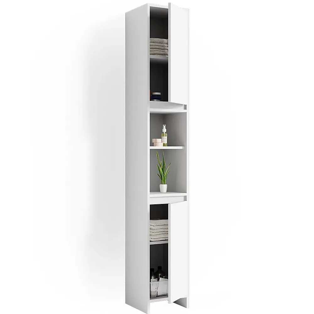 Colonne De Salle De Bains|Vicco Meuble de rangement de salle de bain Blanc 30x190cm