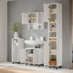 Vicco Meuble de rangement de salle de bain Blanc 30x190.3cm