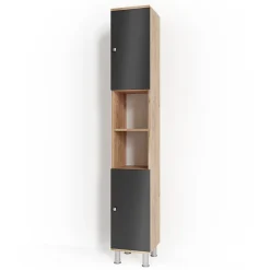 Vicco Meuble de rangement de salle de bain Chêne 30x190cm