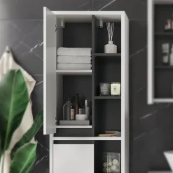 Vicco Meuble de rangement de salle de bain Blanc 50x170cm