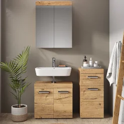Armoire De Salle De Bains|Vicco Meuble de rangement de salle de bain Chêne Wotan 37x79cm