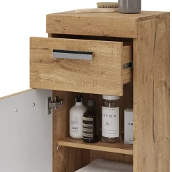 Armoire De Salle De Bains|Vicco Meuble de rangement de salle de bain Chêne Wotan 37x79cm