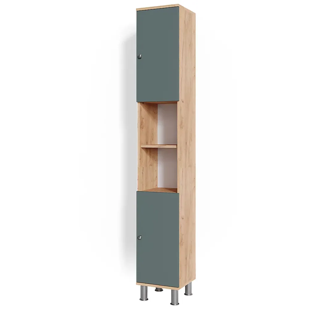 Vicco Meuble de rangement de salle de bain Chêne de force doré 30x190cm