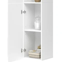 Colonne De Salle De Bains|Vicco Meuble de rangement de salle de bain Blanc 36.6x171.6cm