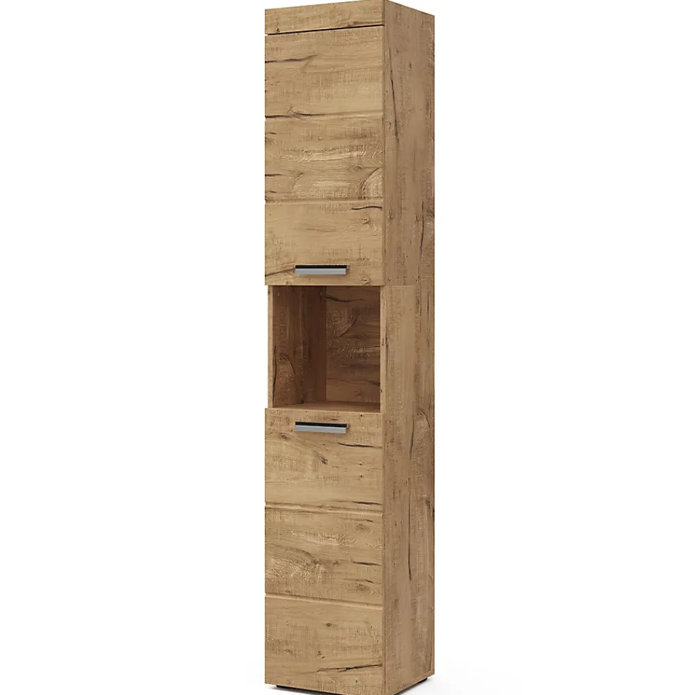 Vicco Meuble de rangement de salle de bain Chêne Wotan 37x190cm