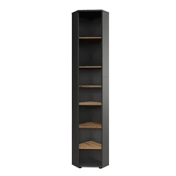 Colonne De Salle De Bains|Vicco Meuble haut dangle Anthracite/Artisan 33x192cm 7 compartiments